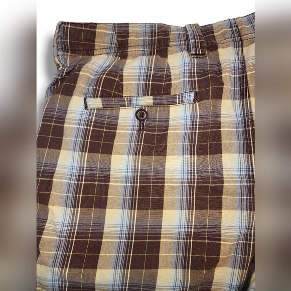 Arrow Blue Jeans Co. Bermuda Shorts Men's Size 36 Blue Plaid - Picture 6 of 7